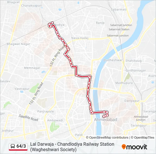 64/3 Bus Line Map