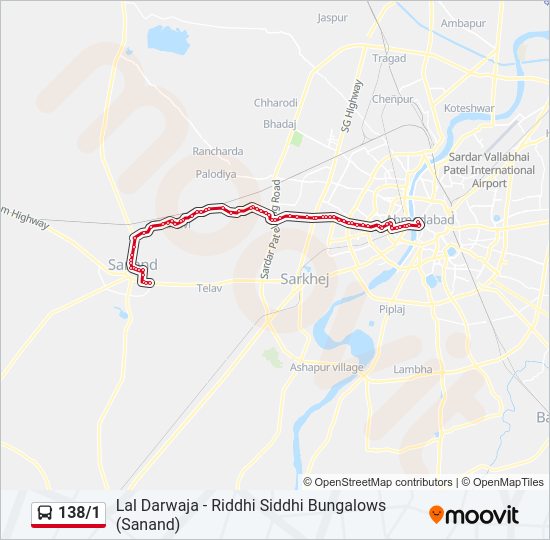 138/1 Bus Line Map