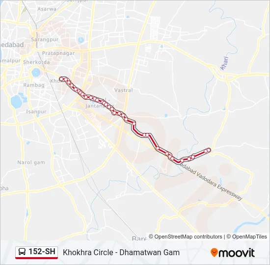152-SH Bus Line Map