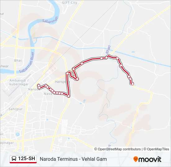 125-SH Bus Line Map