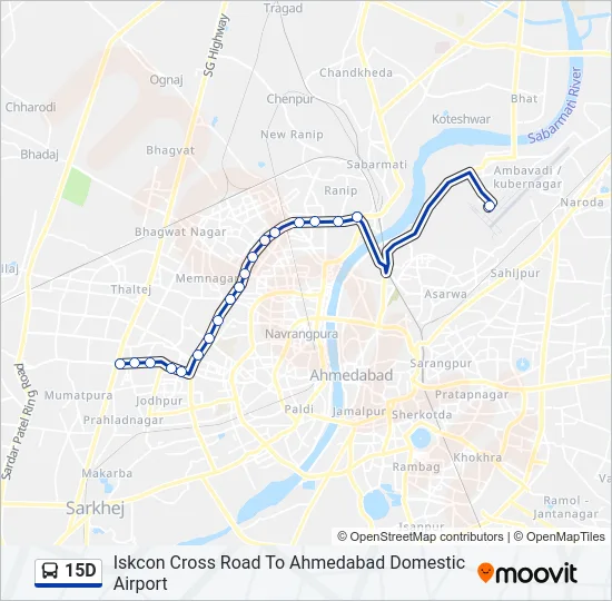 15D Bus Line Map