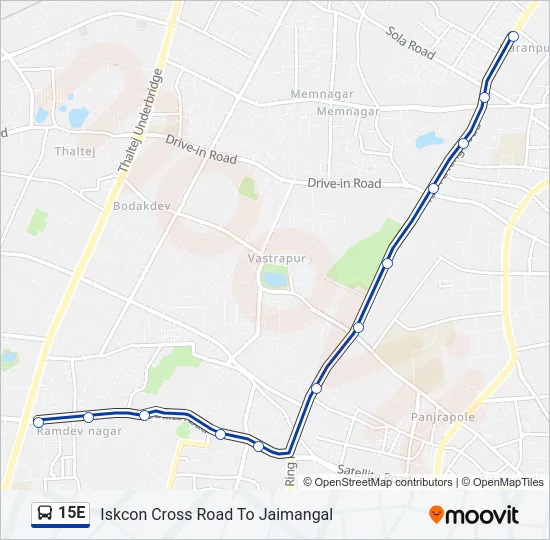 15E Bus Line Map
