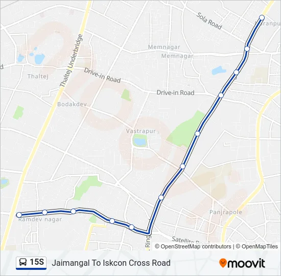 15S Bus Line Map