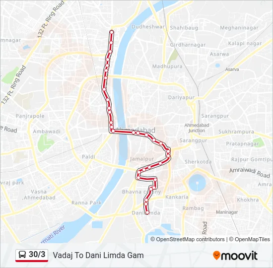 30/3 Bus Line Map
