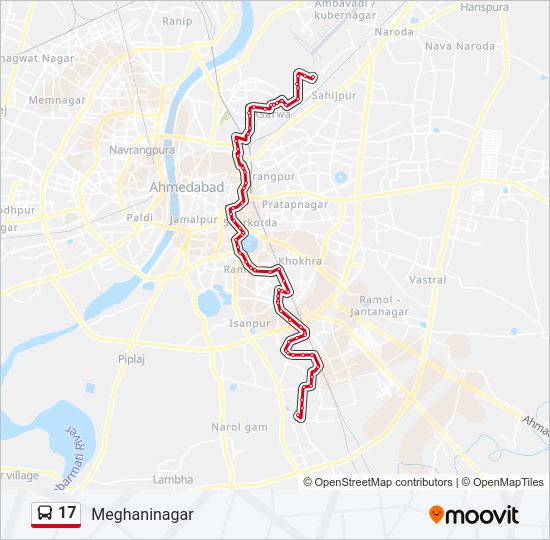 17 Bus Line Map