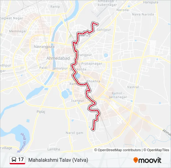 17 Bus Line Map