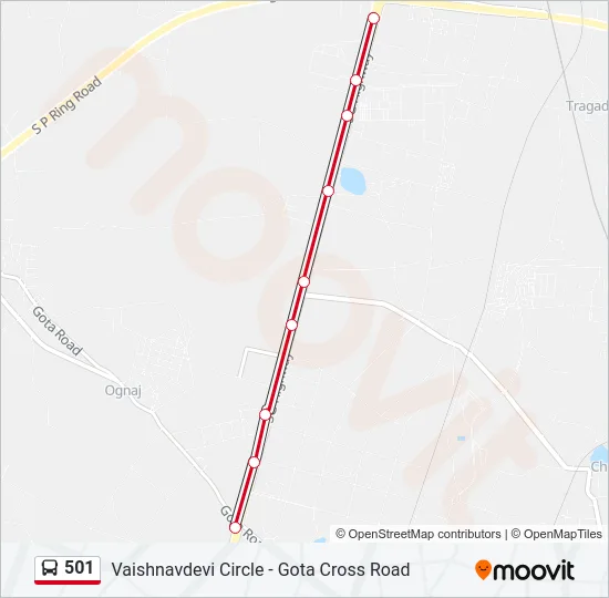 501 Bus Line Map