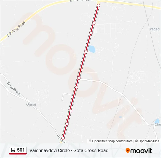 501 Bus Line Map