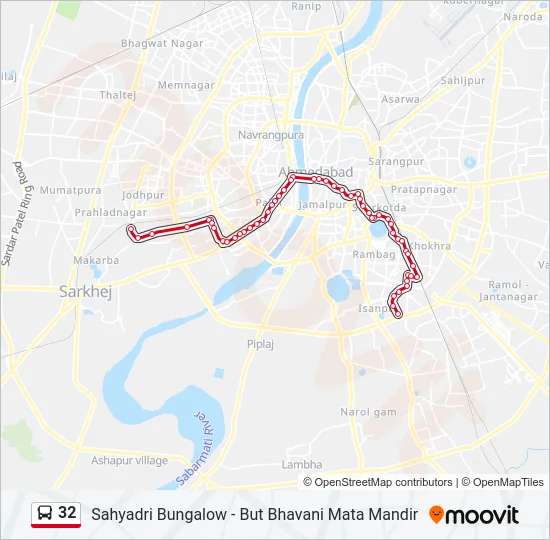 32 Bus Line Map