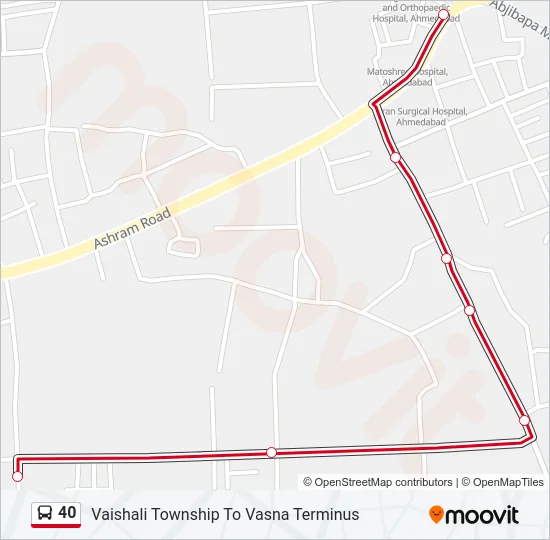 40 Bus Line Map