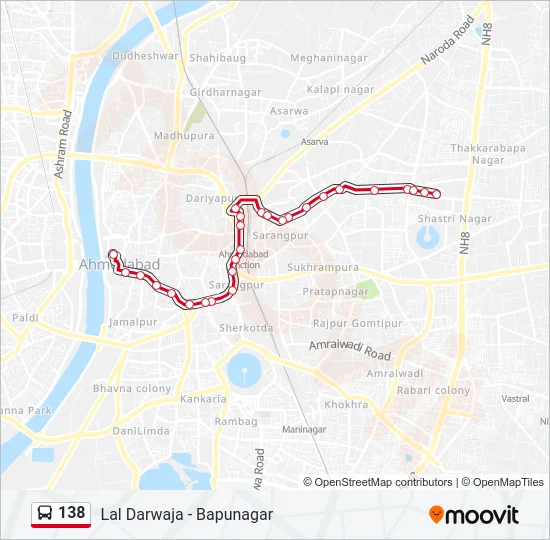 138 Bus Line Map