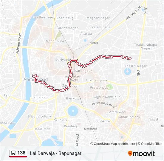 138 Bus Line Map
