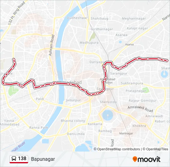 138 Bus Line Map