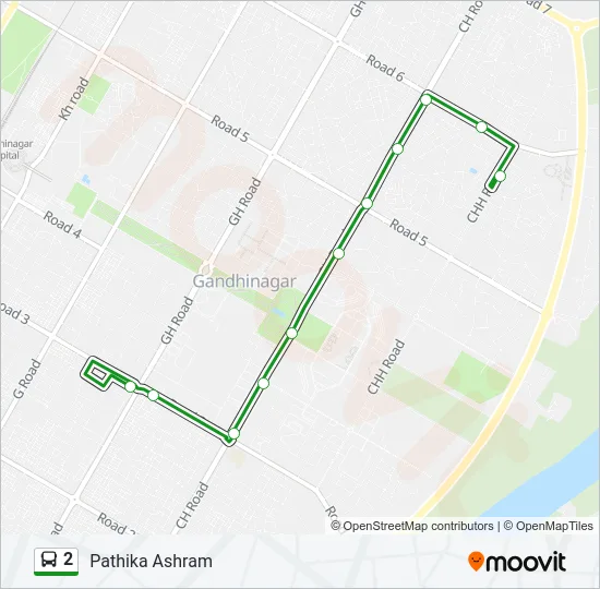 2 Bus Line Map