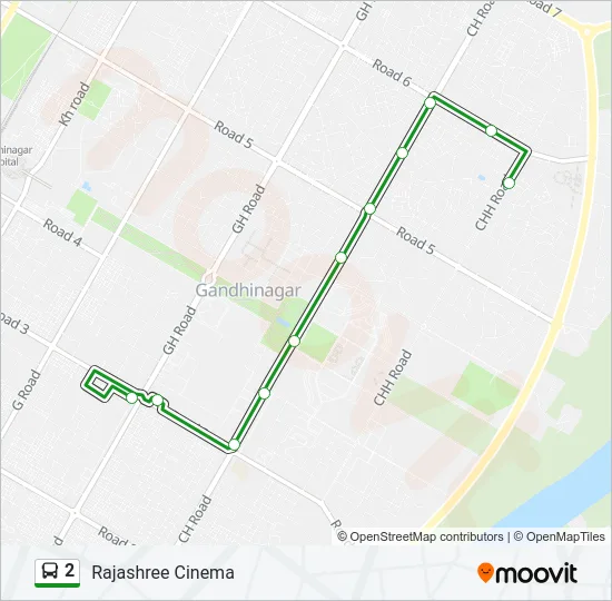 2 Bus Line Map
