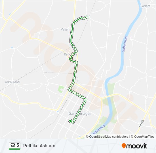 5 bus Line Map