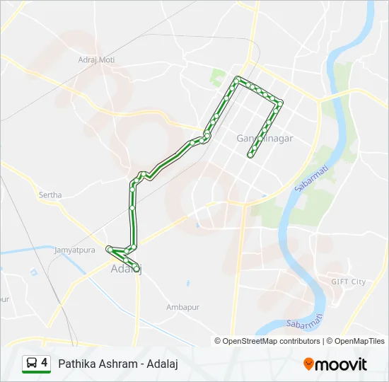 4 Bus Line Map