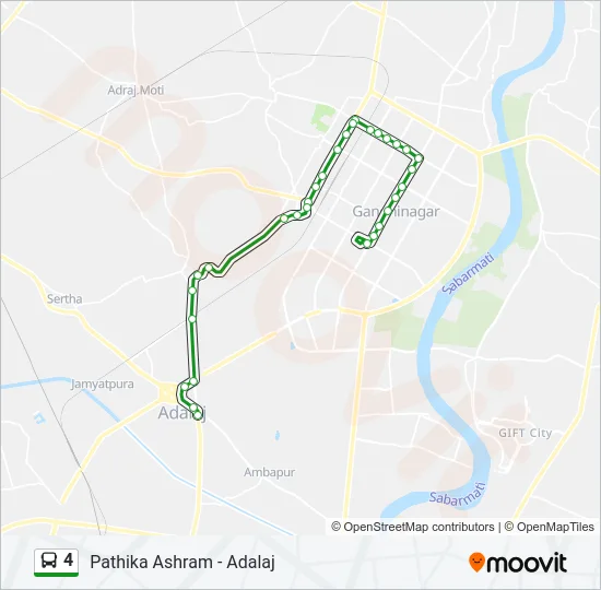 4 Bus Line Map
