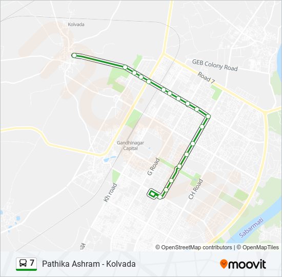 7 Bus Line Map