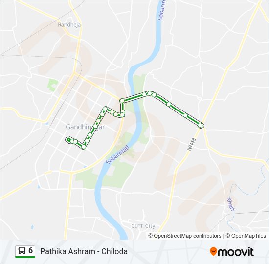 6 Bus Line Map