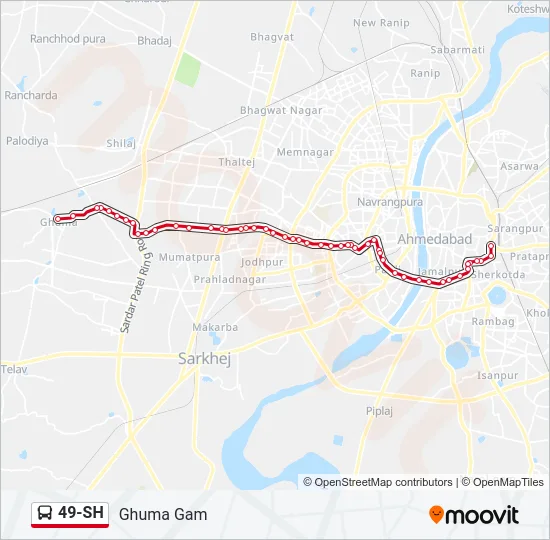49-SH Bus Line Map