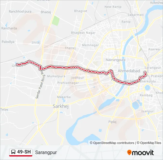 49-SH Bus Line Map