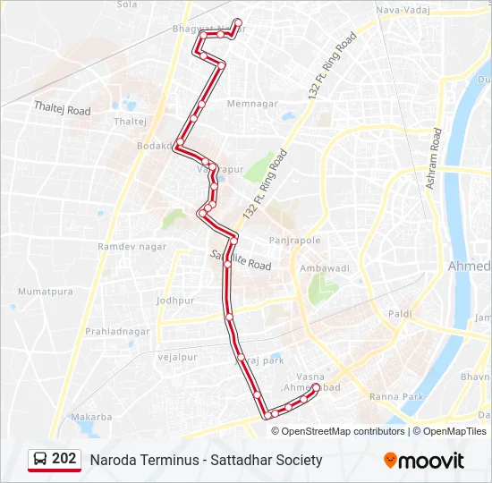 202 Bus Line Map