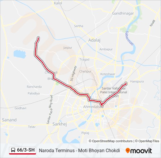 66/3-SH bus Line Map