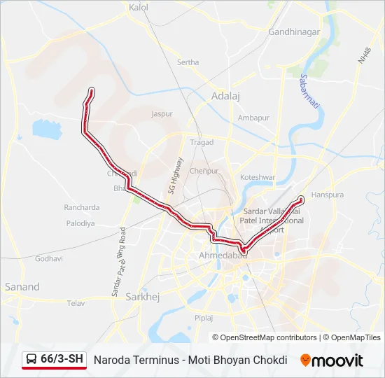 66/3-SH Bus Line Map