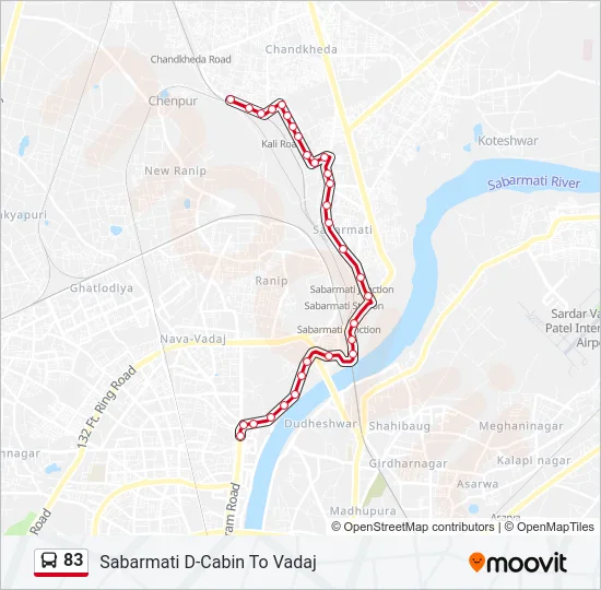 83 Bus Line Map
