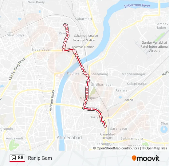 88 Bus Line Map