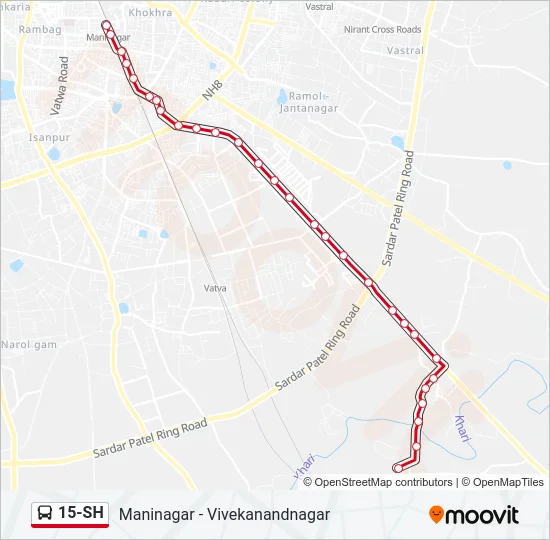15-SH Bus Line Map