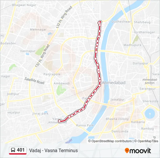 401 Bus Line Map