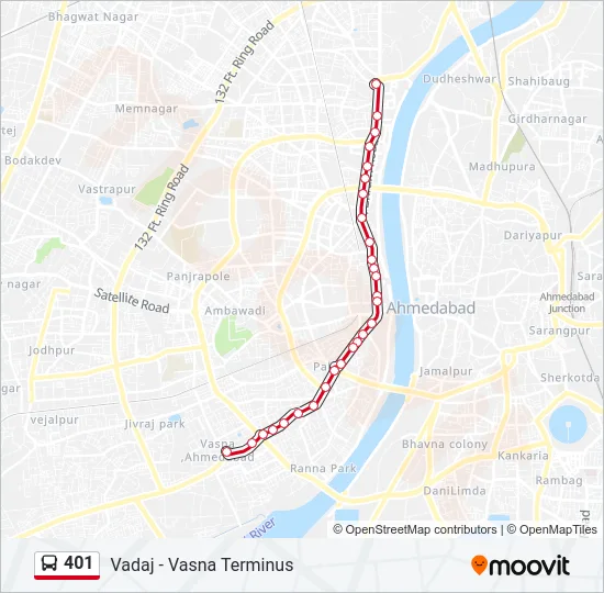 401 Bus Line Map