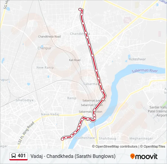 401 Bus Line Map