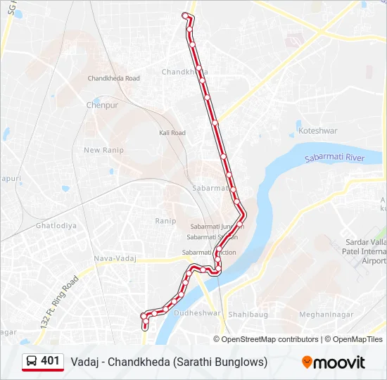 401 Bus Line Map