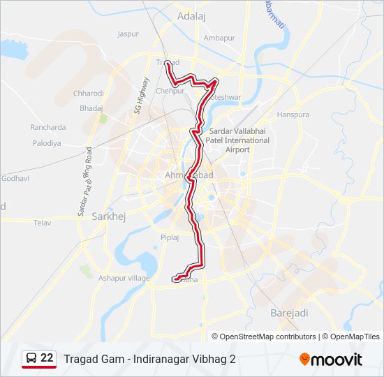 22 Bus Line Map