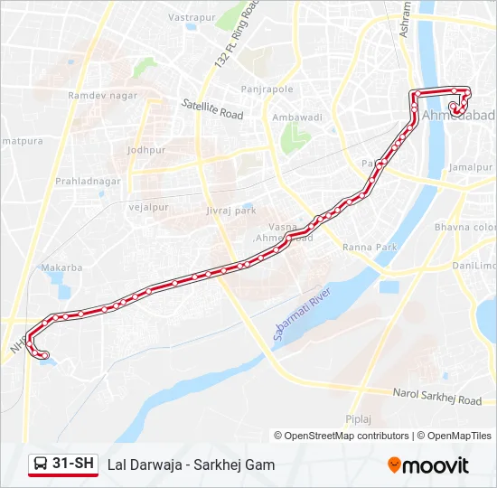 31-SH Bus Line Map