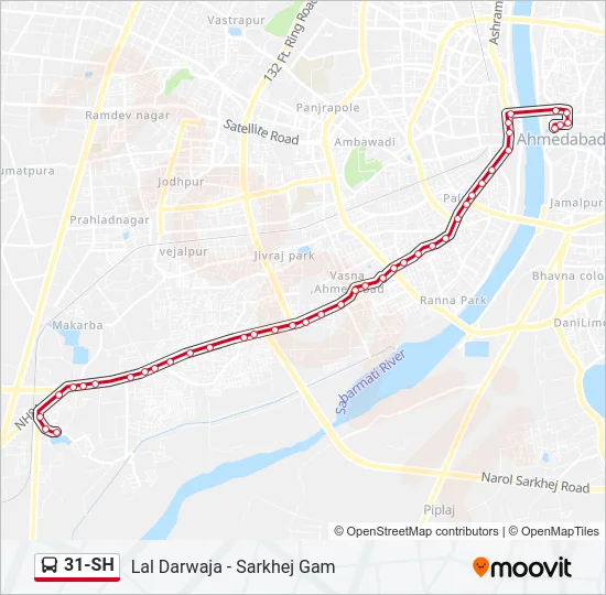 31-SH Bus Line Map