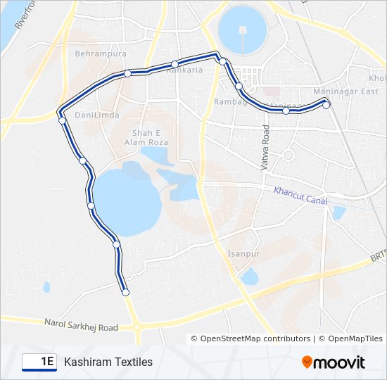 1e Route Schedules Stops Maps Kashiram Textiles Updated 