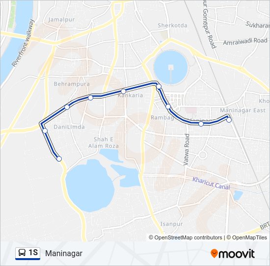 1S bus Line Map