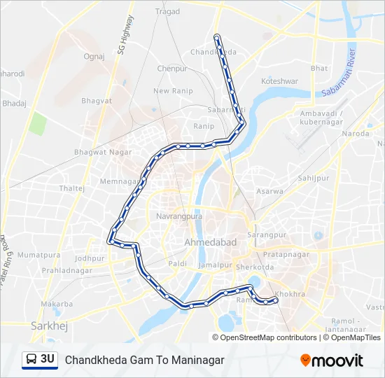 3U Bus Line Map