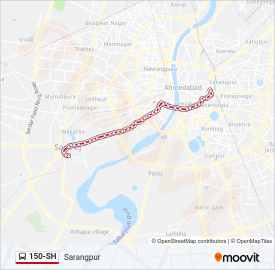 150-SH bus Line Map