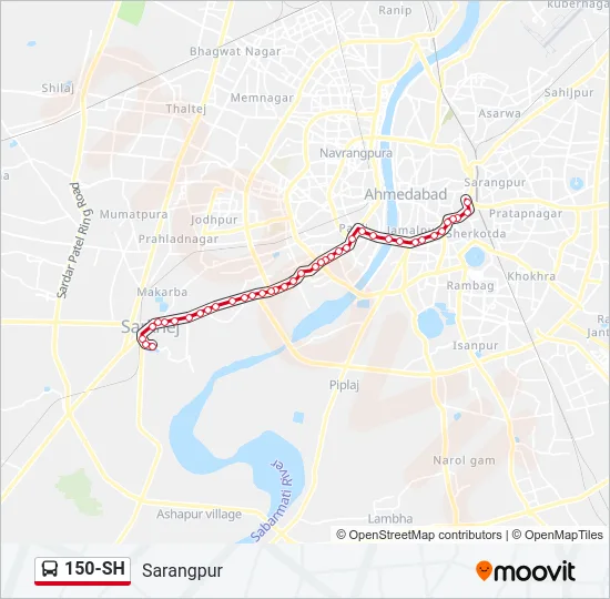 150-SH Bus Line Map