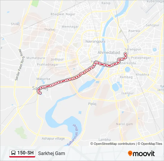 150-SH Bus Line Map