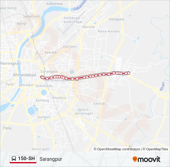 150-SH Bus Line Map