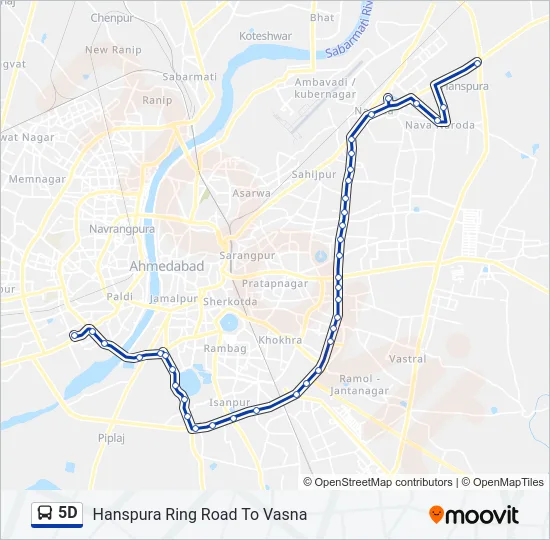 5D Bus Line Map
