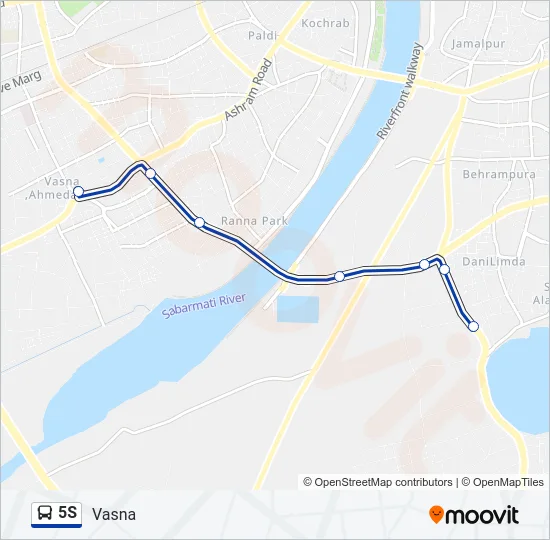 5S Bus Line Map