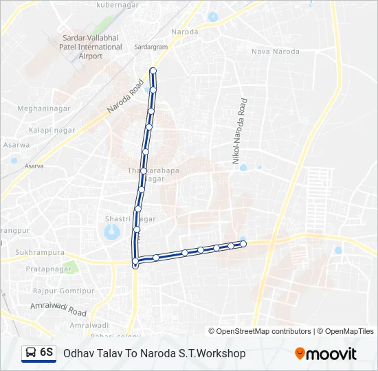 6S Bus Line Map