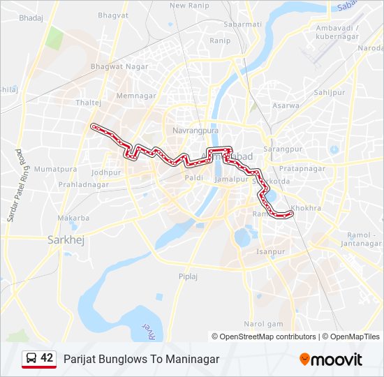 42 bus Line Map